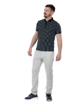 Imagine Tricou negru cu dungi gri 19830-1