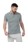 Imagine Tricou gri cu dungi negre 19830-4