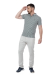 Imagine Tricou gri cu dungi negre 19830-4