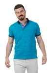 Imagine Tricou albastru cu frunze P23302S-2