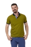 Imagine Tricou verde cu frunze P23302S-4