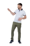 Imagine Tricou alb cu flori P23305S-1