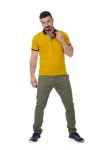Imagine Tricou galben cu flori P23305S-2