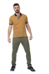 Imagine Tricou maro cu flori P23305S-3