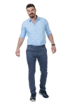 Imagine Pantaloni albastru metalic S513-2