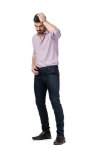 Imagine Pantalon slim bleumarin S612-11