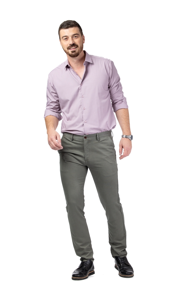 Imagine Pantalon slim kaki S553-22