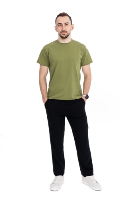 Imagine Pantalon regular negru R618-1