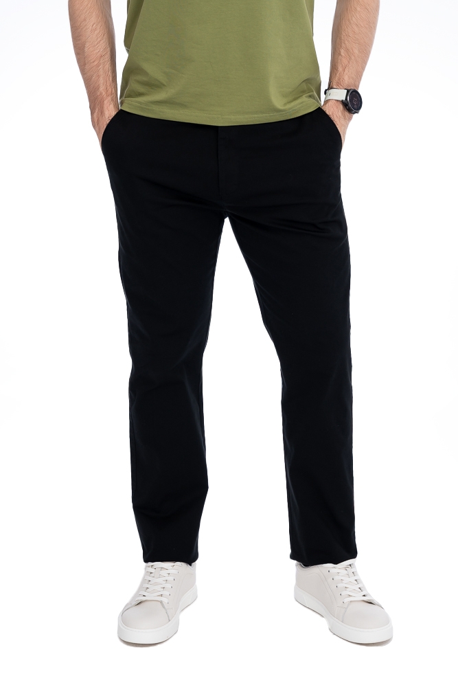Imagine Pantalon regular negru R619-12