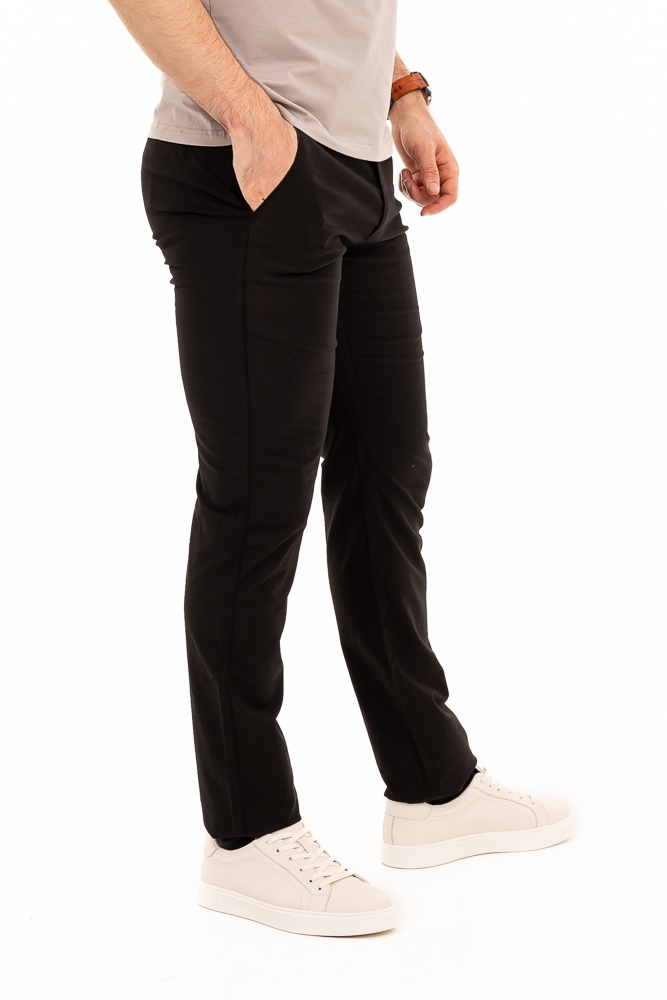 Imagine Pantalon slim negru S713-7