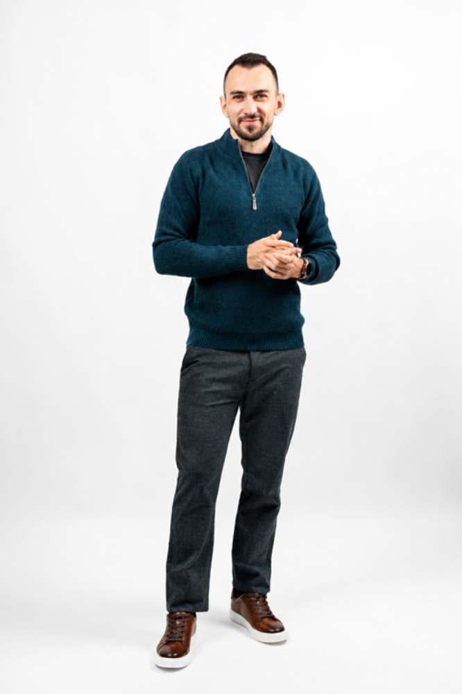 Imagine Pantalon regular bleumarin pepit R739-8