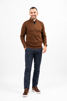 Imagine Pantalon slim bleumarin pepit S731-8